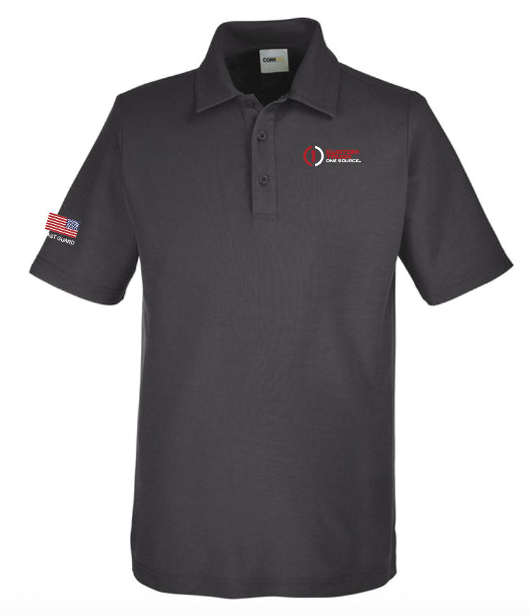 CTOS Veteran - CORE365 Men's Tall Fusion ChromaSoft™ Pique Polo - CE112T Carbon