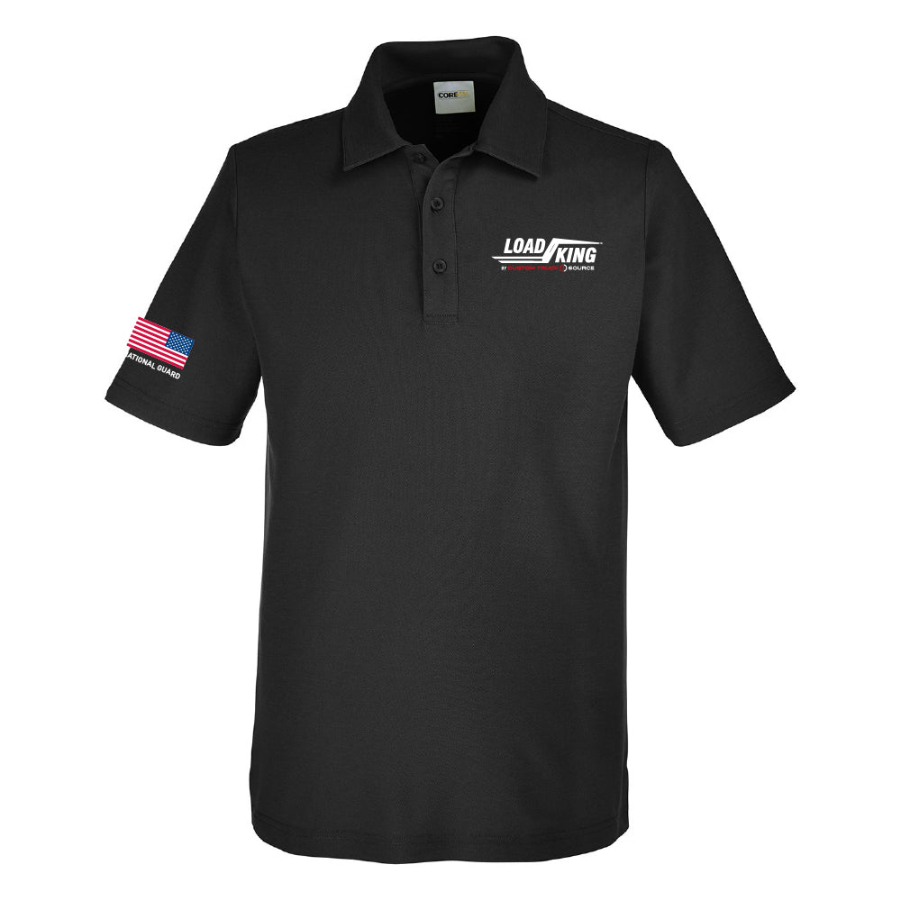 Load King Veteran - CORE365 Men's Tall Fusion ChromaSoft™ Pique Polo - CE112T Black