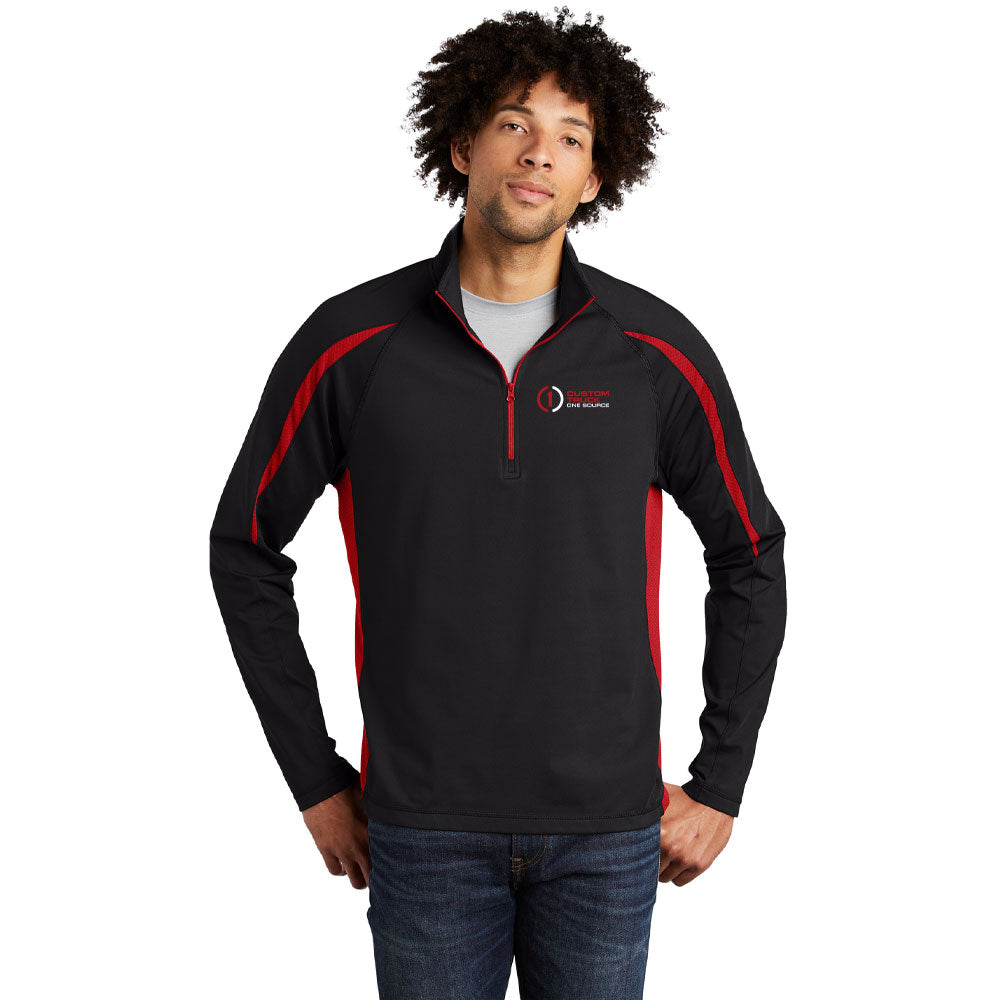 Sport-Tek® Sport-Wick® Stretch 1/2-Zip Colorblock Pullover - ST851