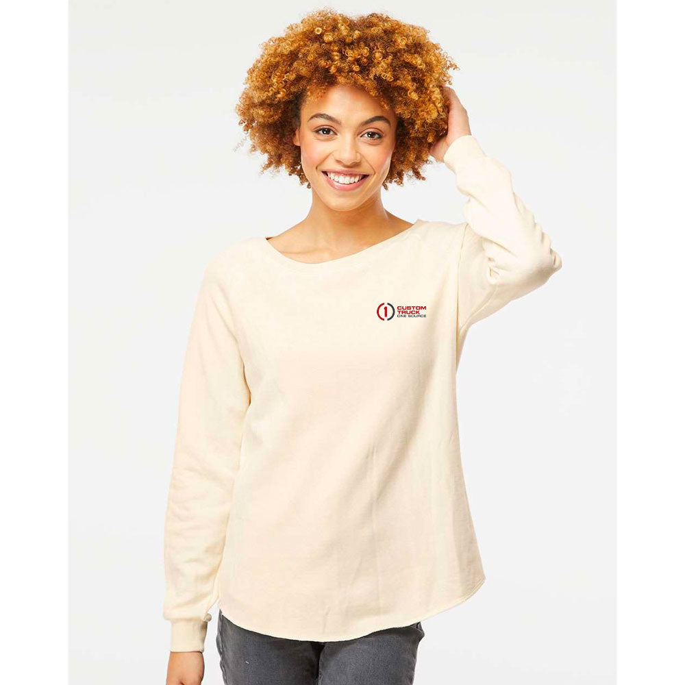 Independent Trading Co. Women's California Wave Wash Crew - PRM2000