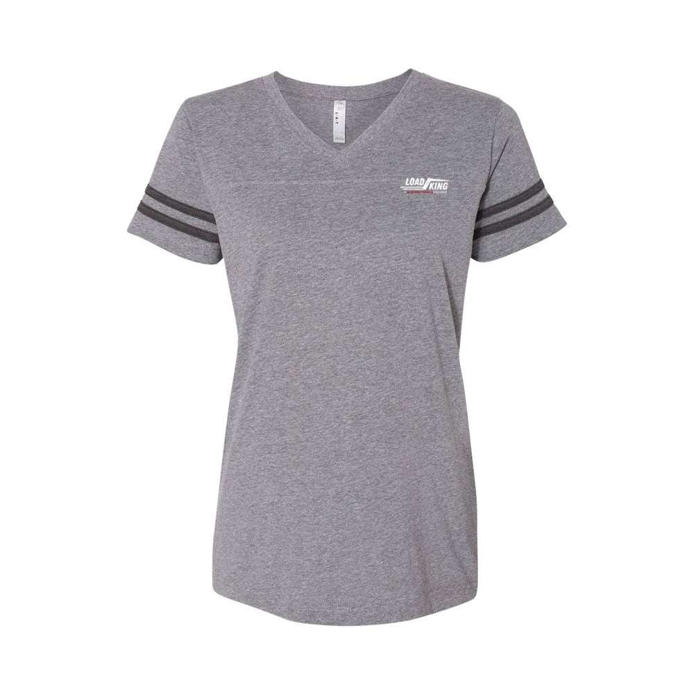 LAT - Women's Football V-Neck Fine Jersey Tee - 3537