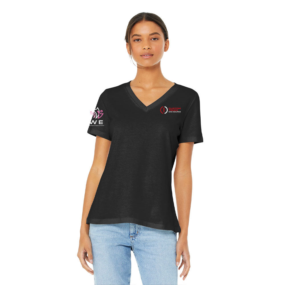 WE - BELLA + CANVAS - Women’s Relaxed Jersey V-Neck Tee - 6405