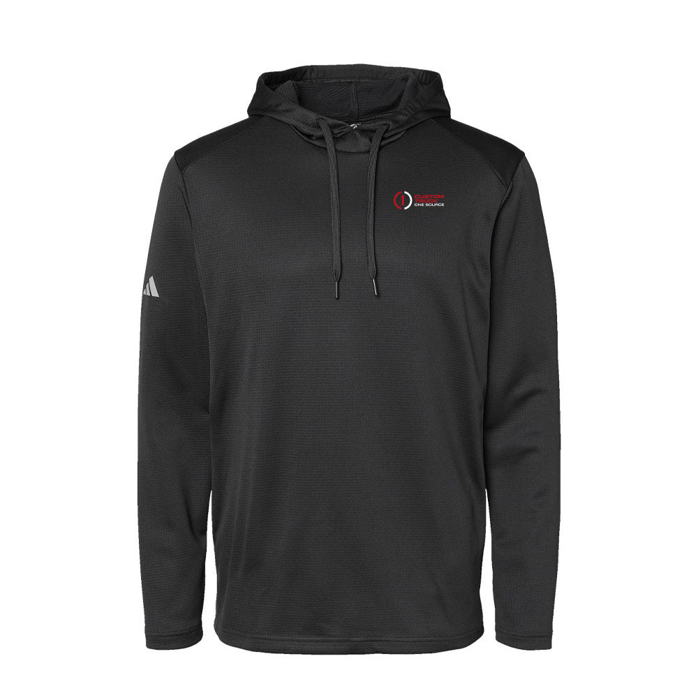 Men's Textured Mixed Media Midweight Hooded Sweatshirt - A530