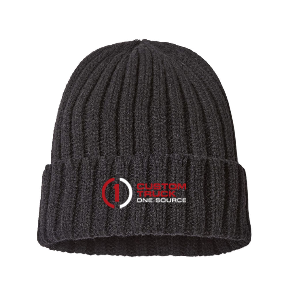 Sustainable Cable Knit Cuffed Beanie - SHORE