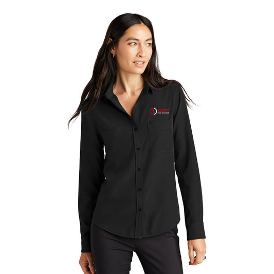 Mercer+Mettle® Women's Stretch Crepe Long Sleeve Camp Blouse - MM2013