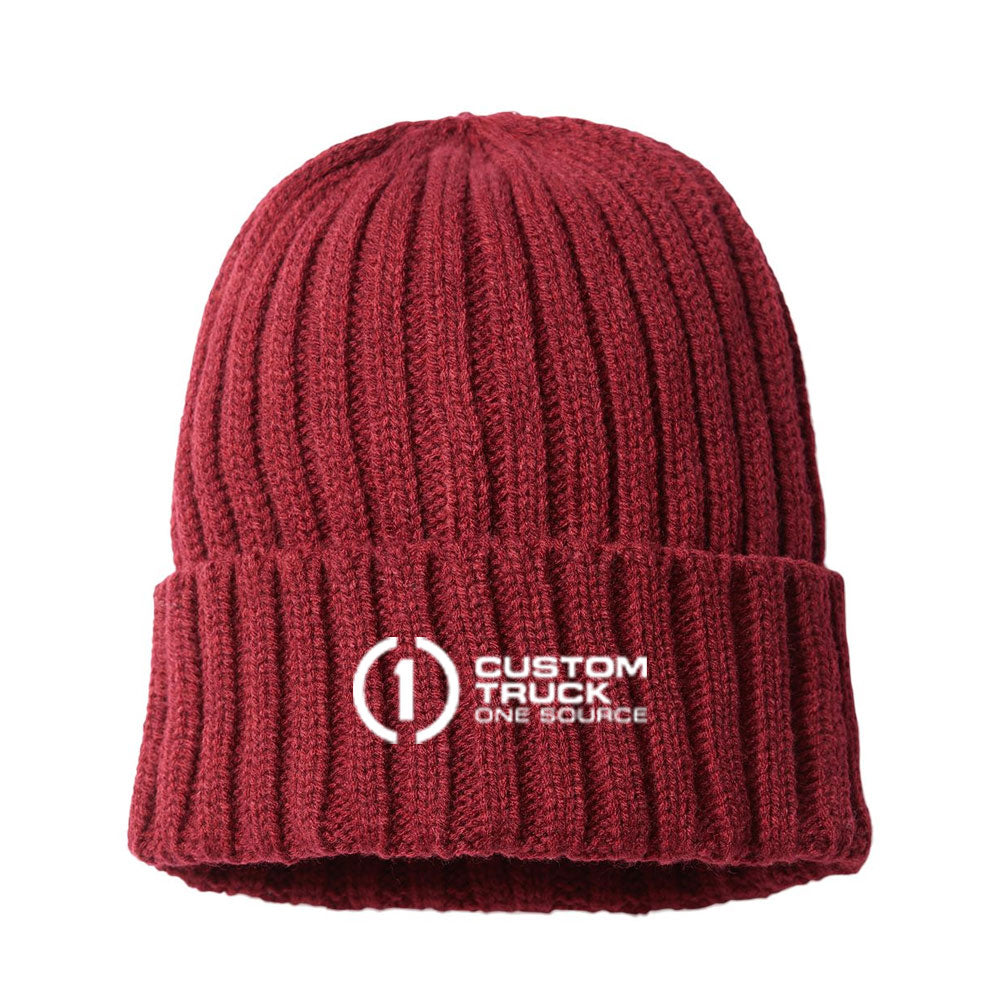 Sustainable Cable Knit Cuffed Beanie - SHORE