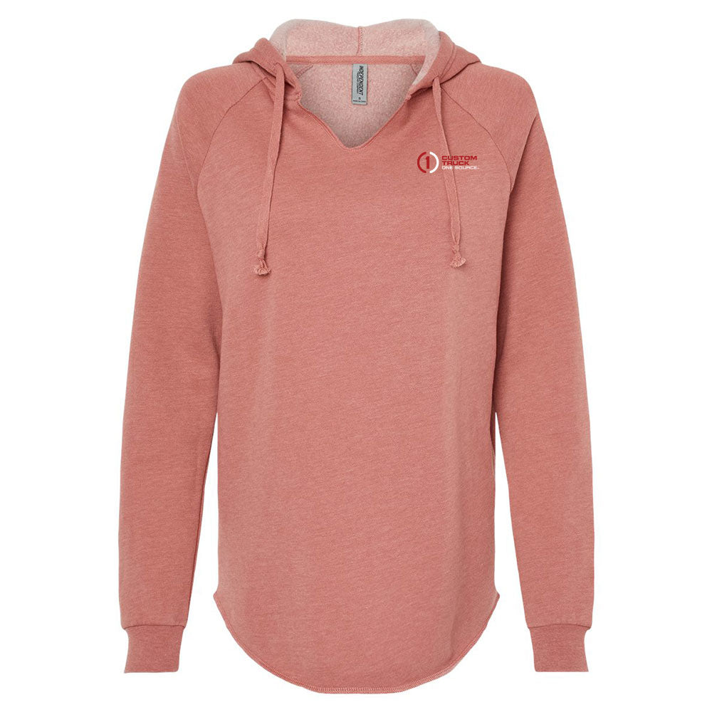 Independent Trading Co. - Women’s Lightweight California Wave Wash Hooded Sweatshirt - PRM2500