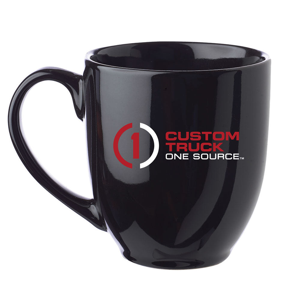 Black - 16 Oz. Bistro Glossy Coffee Mug