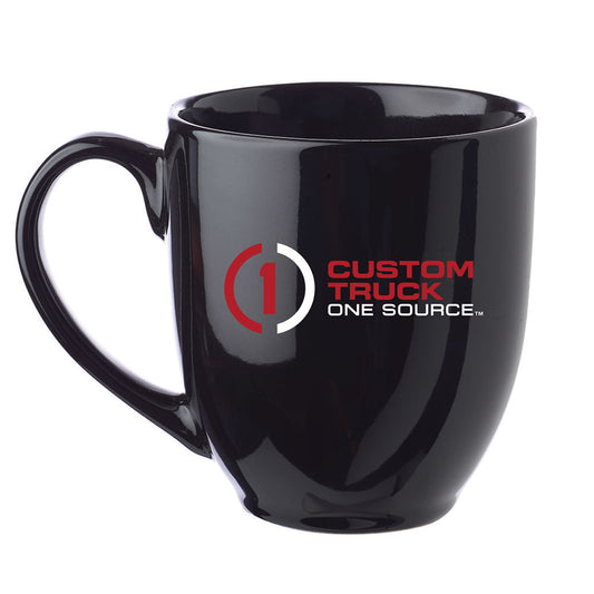 Black - 16 Oz. Bistro Glossy Coffee Mug