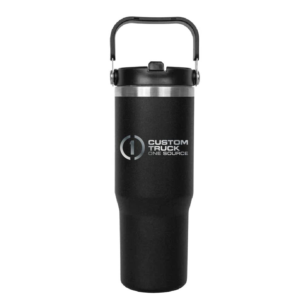 30oz. Stainless Steel Insulated Mug with Handle - Laser Engraved Logo