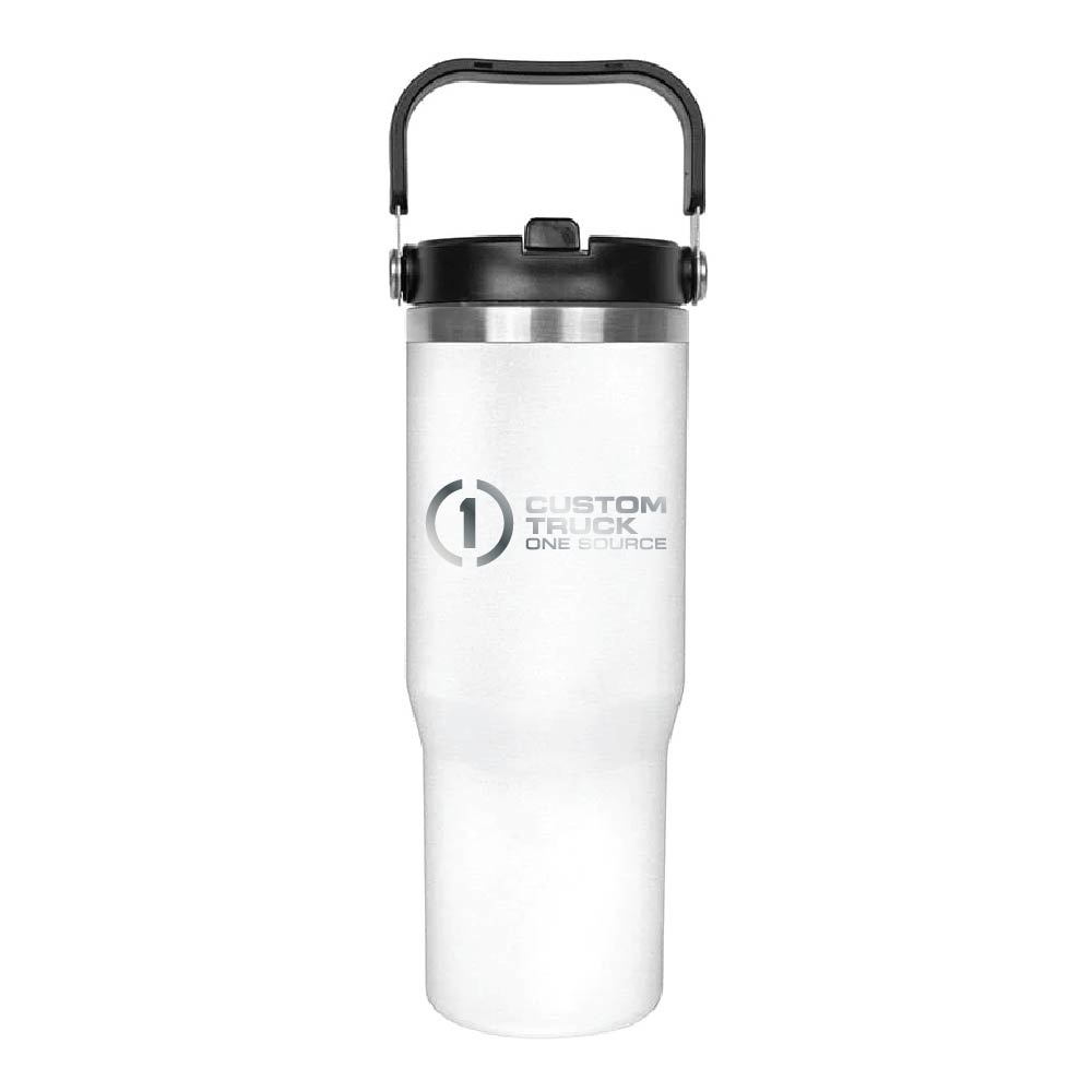 30oz. Stainless Steel Insulated Mug with Handle - Laser Engraved Logo