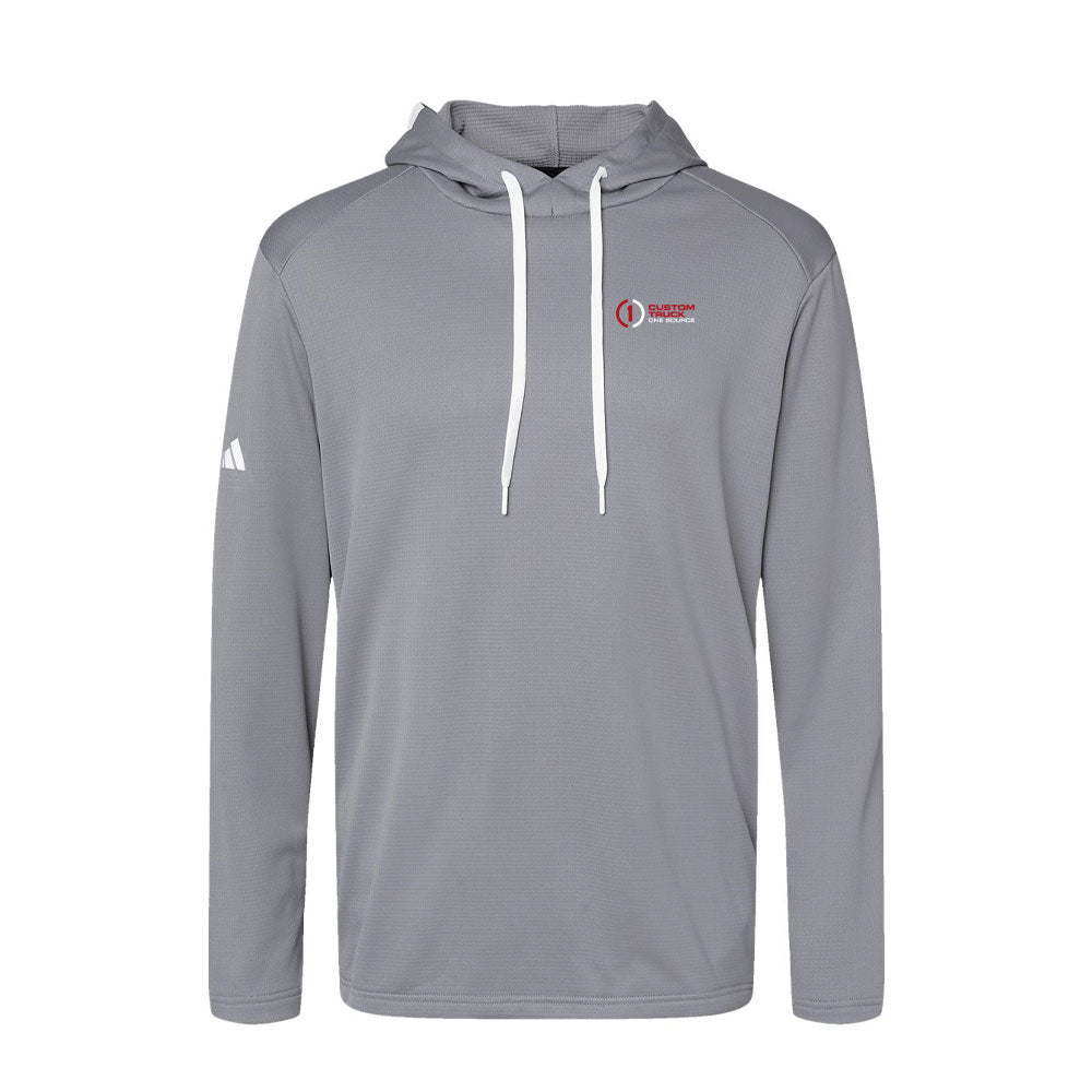 Men's Textured Mixed Media Midweight Hooded Sweatshirt - A530