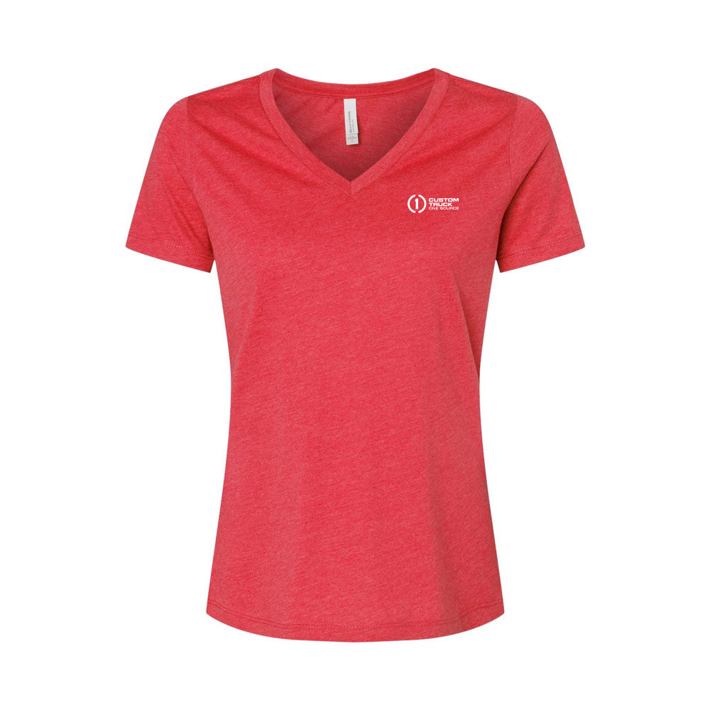 Women's Relaxed Heather CVC V-Neck Tee - 6405CVC