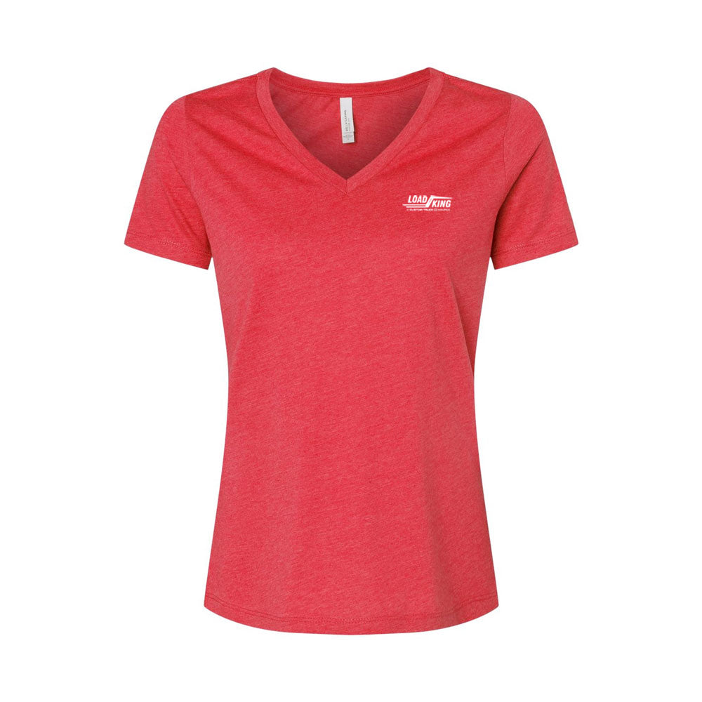 Women's Relaxed Heather CVC V-Neck Tee - 6405CVC