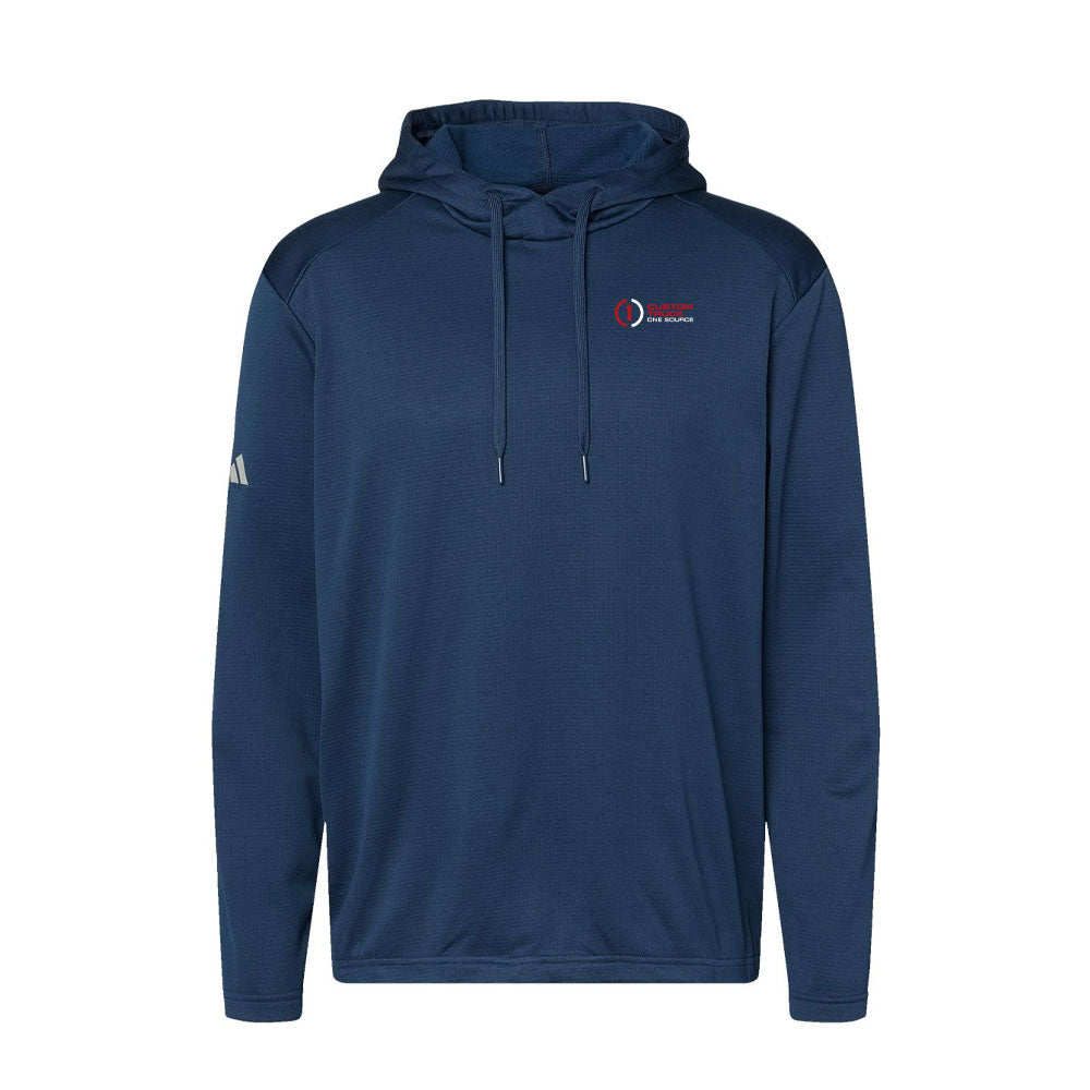 Men's Textured Mixed Media Midweight Hooded Sweatshirt - A530