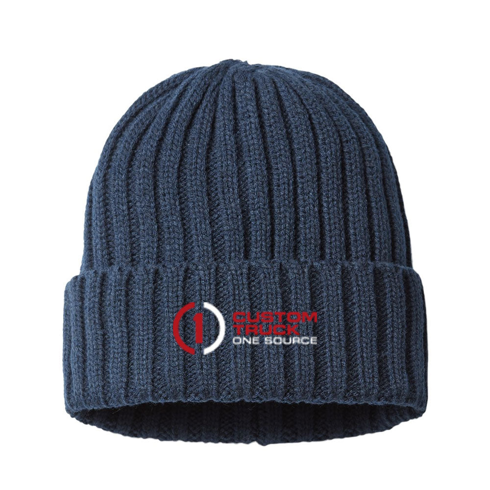 Sustainable Cable Knit Cuffed Beanie - SHORE