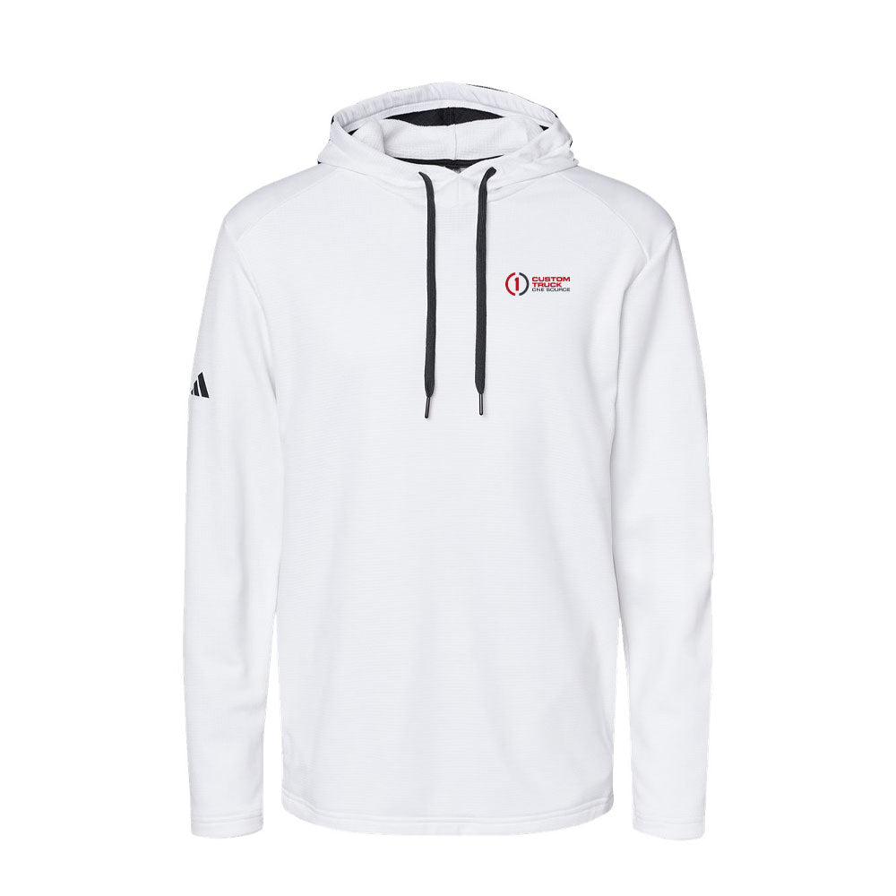 Men's Textured Mixed Media Midweight Hooded Sweatshirt - A530