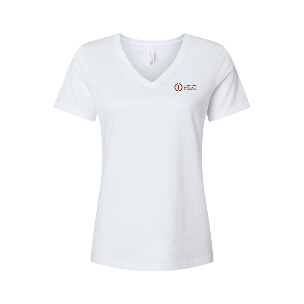 Women's Relaxed Heather CVC V-Neck Tee - 6405CVC