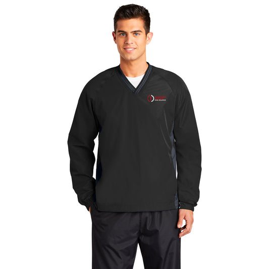 Sport-Tek® Tipped V-Neck Raglan Wind Shirt - JST62