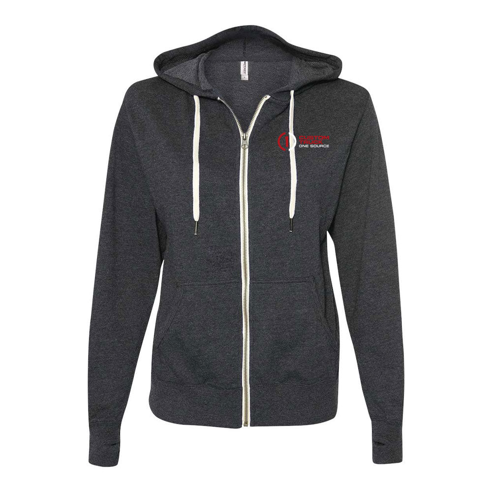 Independent Trading Co. - Unisex Heathered French Terry Full-Zip Hooded Sweatshirt - PRM90HTZ
